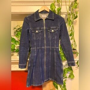 Weekday organic cotton denim dress in XS